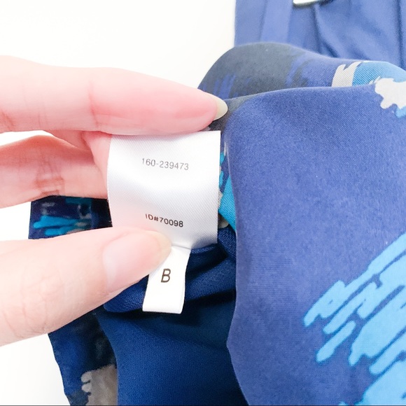 LOFT Navy Silk Skirt - Picture 4 of 7